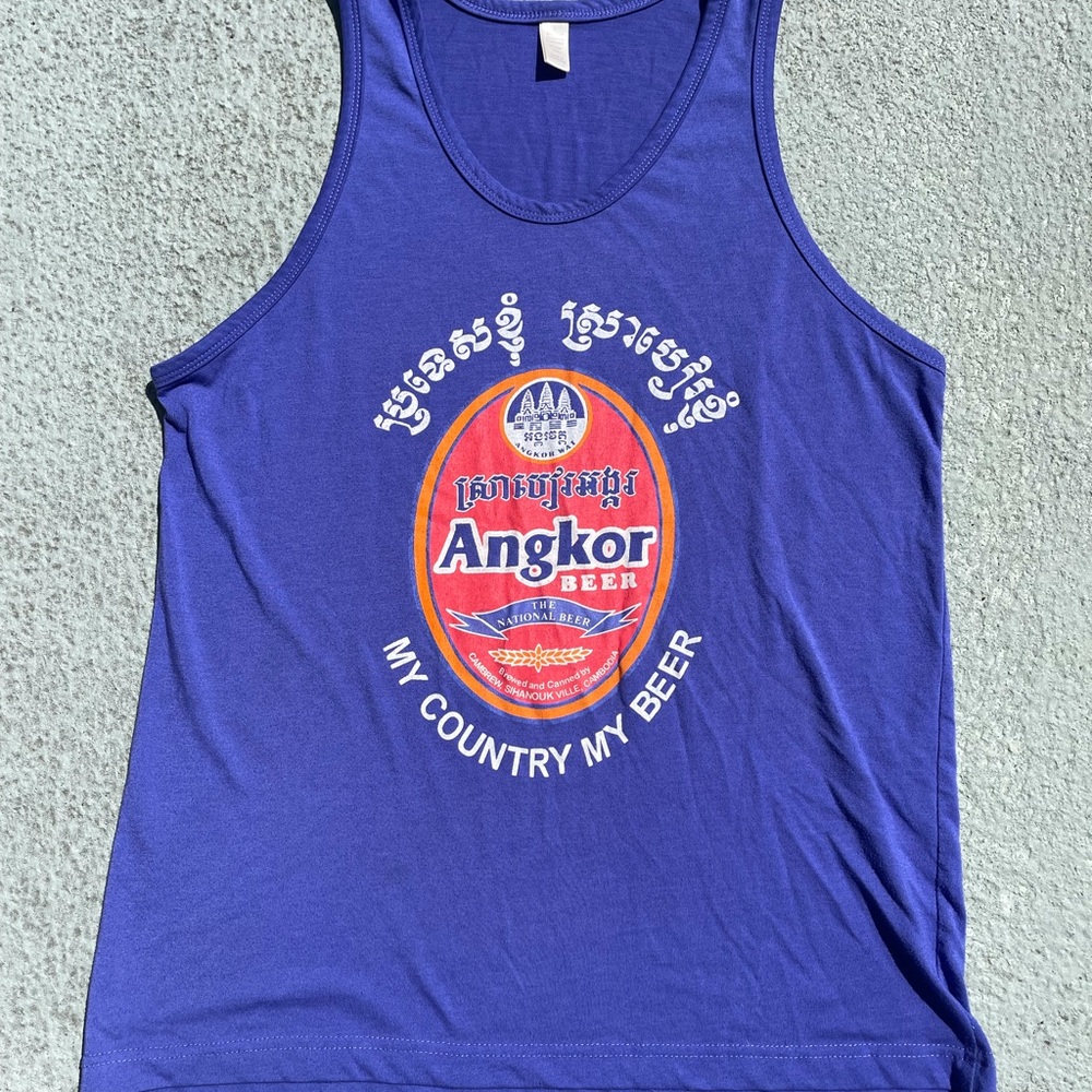Angkor beer Cambodian beer tank top shirt